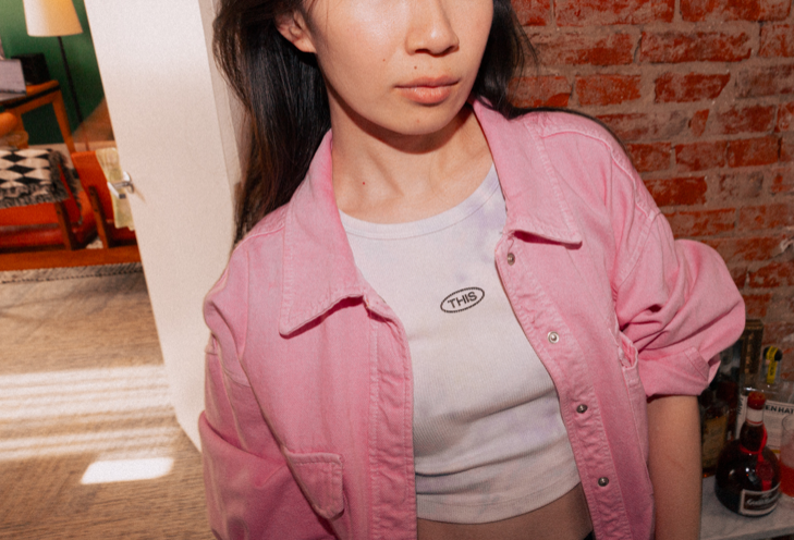 Joyce wearing new THIS JANUARY swag